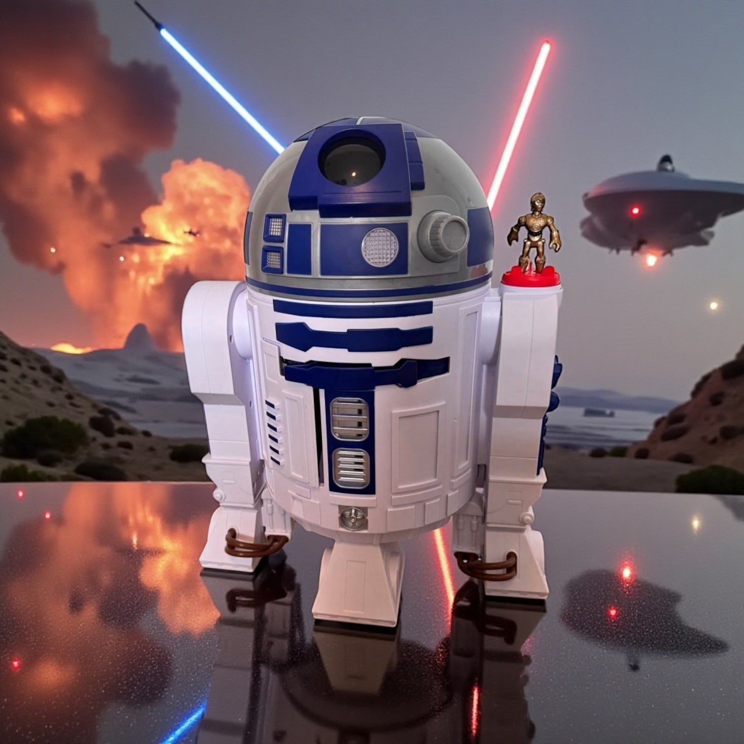 Fisher-Price Imaginext Star Wars Large R2-D2 Figure – Interactive Kids & Preschool Toy