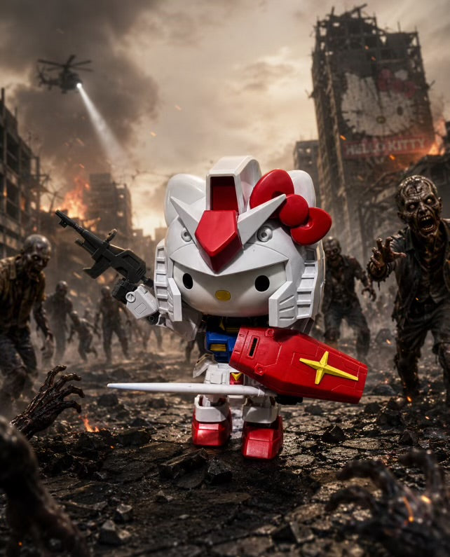 Gundam Hello Kitty and RX-78-2 Gundam SD-EX Standard Model Kit